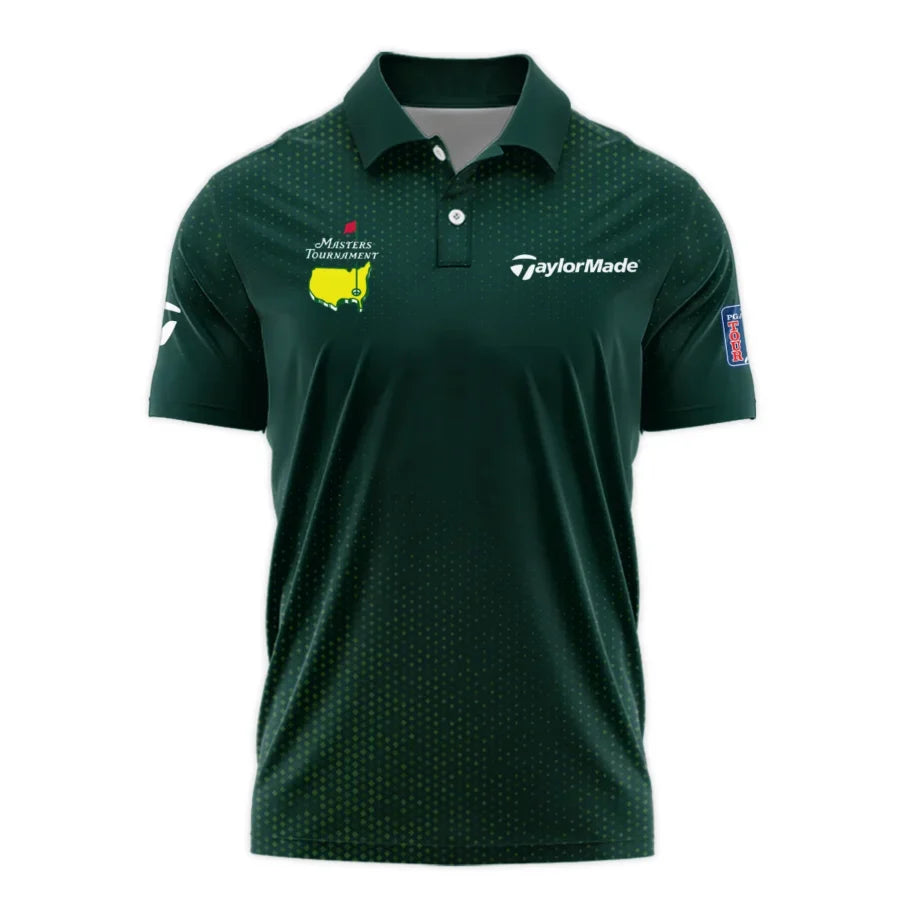 Golf Sport Masters Tournament Taylor Made Polo Shirt Sports Dinamond Shape Dark Green Polo Shirt For