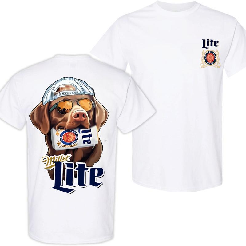 Chocolate Labrador Hunting Dog 2 Siders Hoodies, Miler Lite T-shirt, Perfect For Beer Lovers, Unisex for Men... (Image 1)