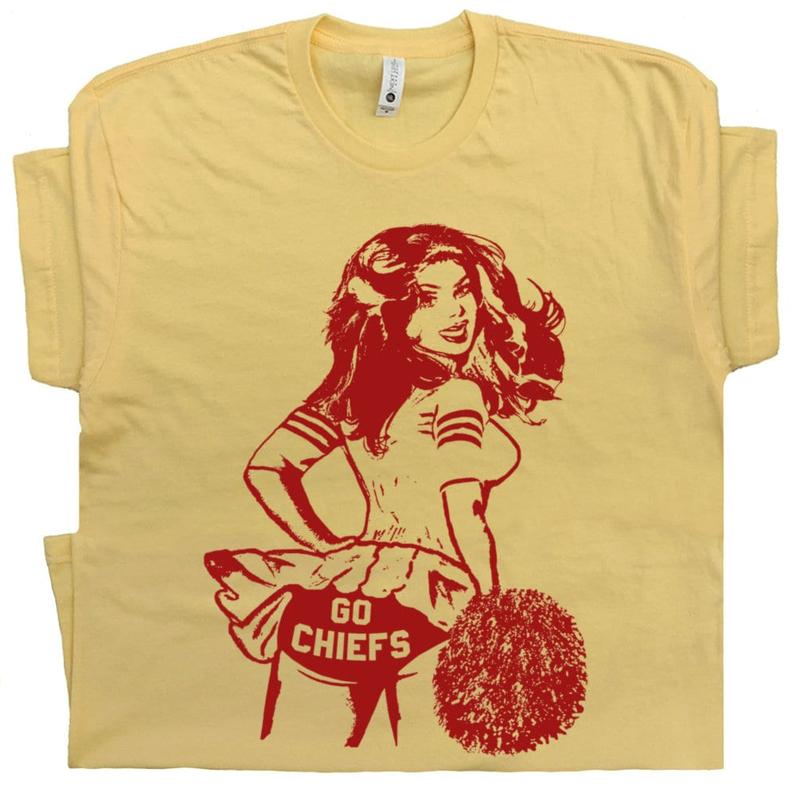 Go Chiefs T-Shirt Vintage, Football Shirts Cute Retro Chiefs, Cheerleader Shirt, Vintage Graphic Shirts Alternative Chiefs Jersey, Full Sizes, Full Co