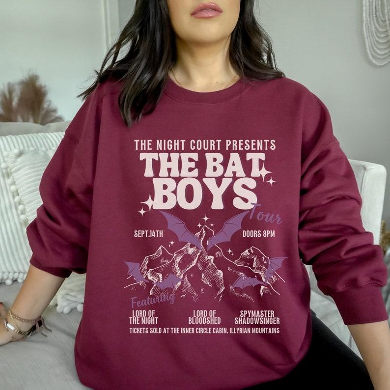 Bat Boys Sweatshirt, Acotar Merchandise Cassian Acotar Rhysand Azriel Acotar SJM Universe, SJM Merch, Acotar... (Image 1)