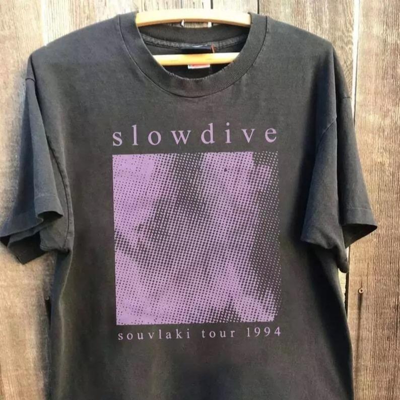 Slowdive Tour 90s Vintage Shirt, Slowdive Band Unisex Tshirt Size S-5XL Gifts For Men And Women Unisex T-shirt For Fans, Rock n roll clothing, Streetw