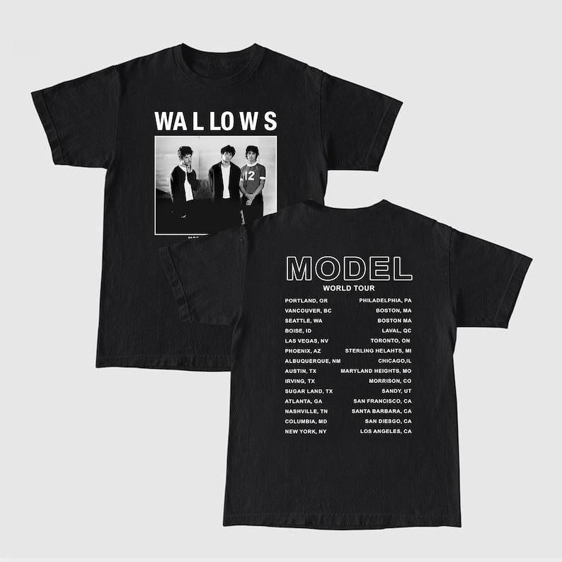 2 Sided Purchase the Wallows Model Tour 2024 Hoodie, Wallows band merchandise, Model Tour 2024 t-shirt, and Wallows Model Tour 2024 Shirt, Sweatshirt,