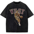 Jerry West Tribute T-Shirt The Logo Basketball Custom Fan Made Art Vintage Design Graphic Tee