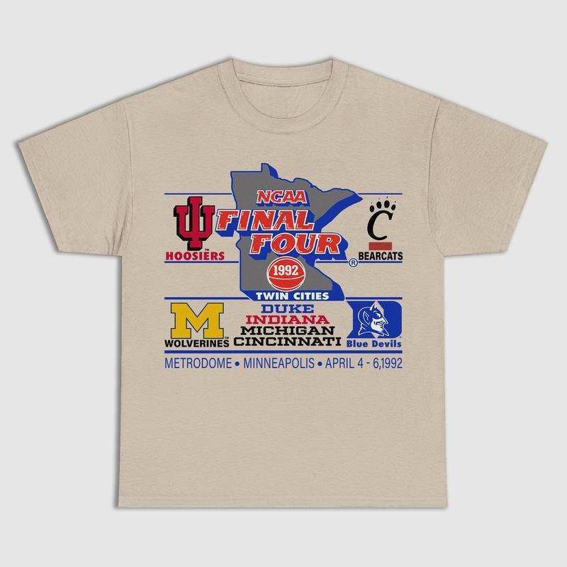 Vintage 1992 NCAA Final Four T-SHirt, Graphic NCAA Shirt, Tournament Champions Shirt, Gift For Sport Fan Sweatshirt, Hoodie, Comfort Colors