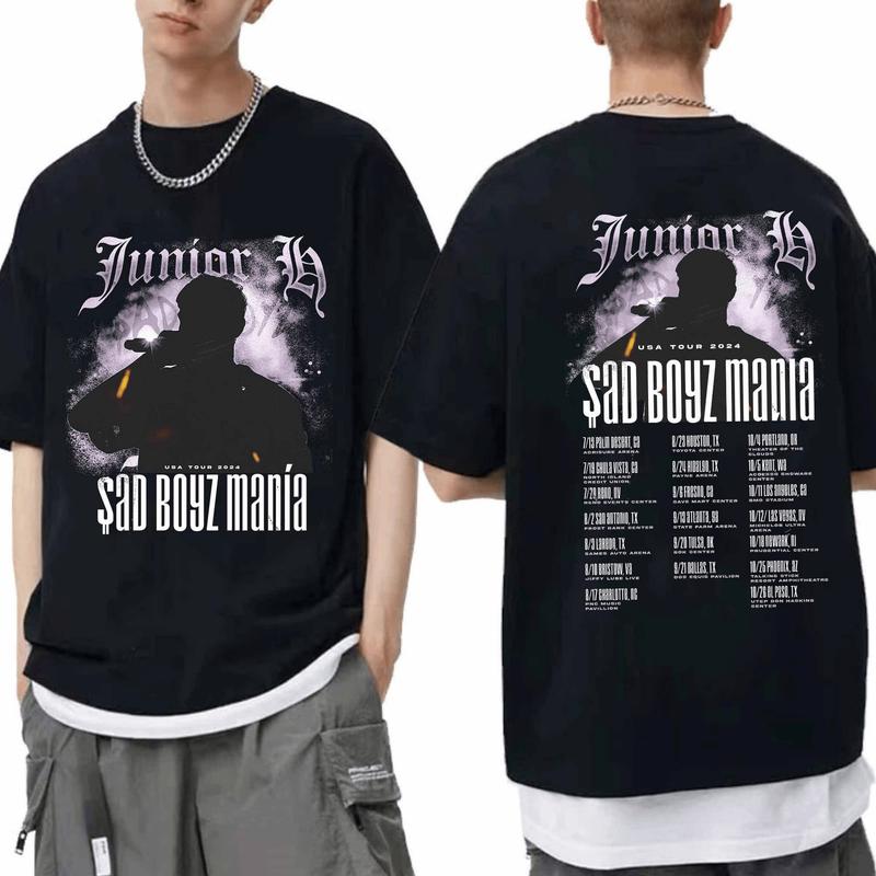 Junior H Sad Boyz Mania Tour 2024 Shirt, Junior H 2024 Concert Shirt, Junior H Fan Gift, Sad Boyz Tour Junior H Merch, Unisex Shirt, Cotton Shirt, Uni