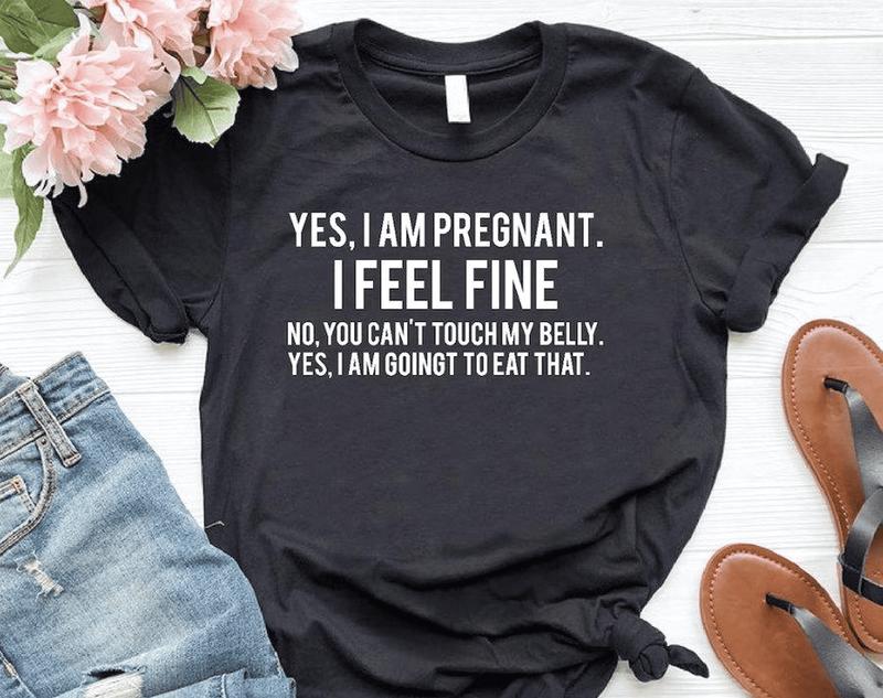 Funny Pregnancy Shirt,New Mom T-Shirt,Mom To Be Gift,Pregnancy Announcement Shirt,Gift For Pregnant,Cute... (Image 1)