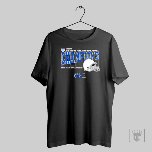 Enn State Nittany Lions 2025 Orange Bowl Champions College Football Playoff Semifinal Vintage Style With Helmet T Shirt