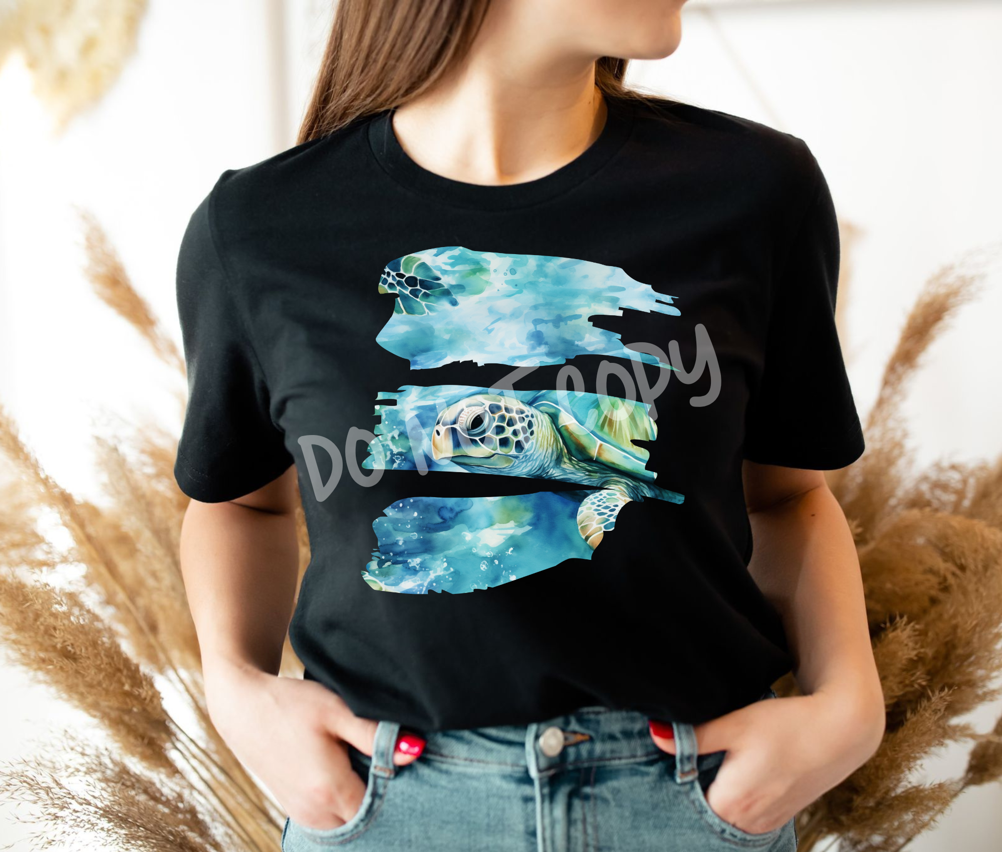WATERCOLOR TURTLES - UNISEX TEE ADULTS/KIDS Hoodie Sweatshirt | TeeSparky.com (Image 1)