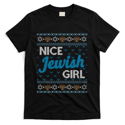 Funny Ugly Hanukkah Sweater Nice Jewish Girl Matching T-Shirt Hoodie Sweatshirt | TeeSparky.com