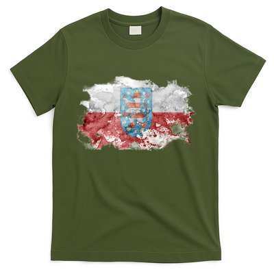 Geremany Thuringia Watercolor Painted State Flag T-Shirt Hoodie Sweatshirt | TeeSparky.com