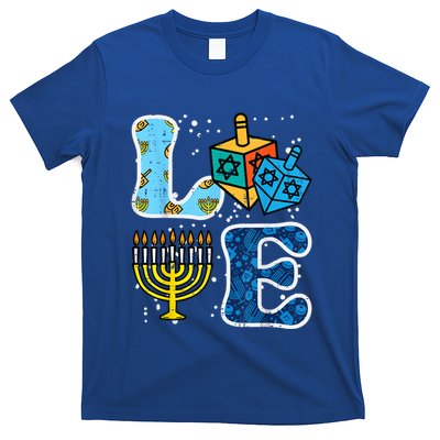 Hanukkah Love Menorah Dreidel Chanukah Jewish T-Shirt Hoodie Sweatshirt | TeeSparky.com