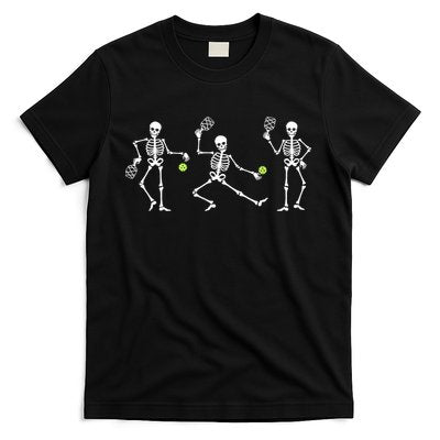 Halloween Pickleball Costume Skeletons Playing Pickleball T-Shirt Hoodie Sweatshirt | TeeSparky.com