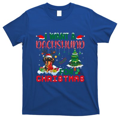I Want A Dachshund Dog For Christmas Xmas Dachshund Reindeer Gift T-Shirt Hoodie Sweatshirt | TeeSparky.com