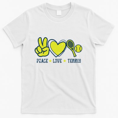Peace Love Tennis Cool Player Coach Hippie T-Shirt Hoodie Sweatshirt | TeeSparky.com