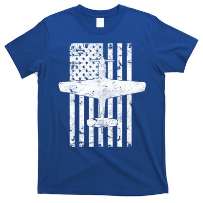 P51 Mustang Wwii Fighter Airplane Vintage Flag Gift T-Shirt Hoodie Sweatshirt | TeeSparky.com
