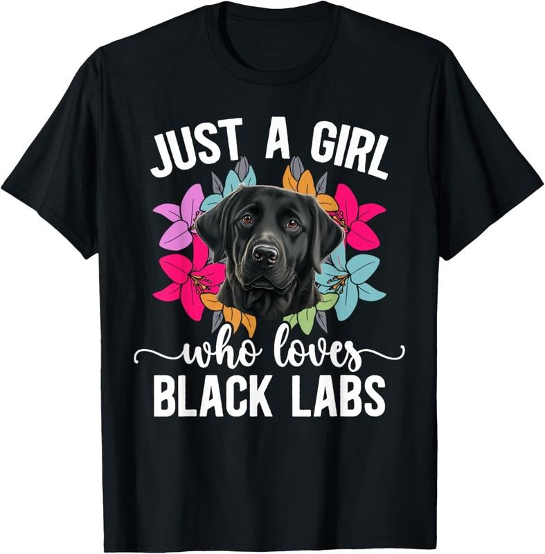 shirts Just A Girl Who Loves Black Lab Owner Black Labrador Lover T-Shirt Hoodie Sweatshirt | TeeSparky.com
