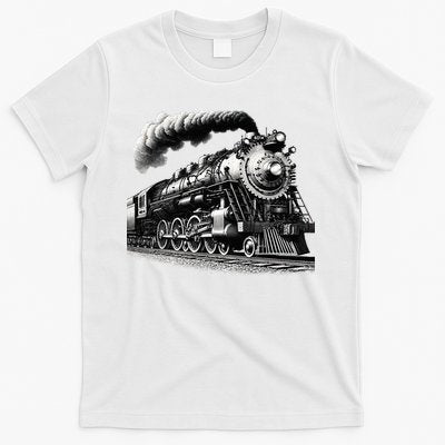 Steam Locomotive Train 4014 Vintage Railroad Big Engine T-Shirt