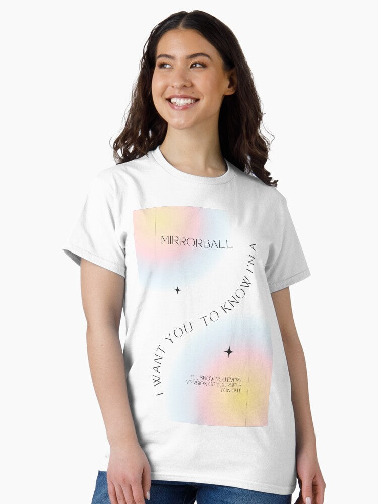 I WANT YOU TO KNOW IM A MIRRORBALL GRADIENT MINIMALIST POSTER DESIGN Classic T-Shirt Hoodie, Sweatshirt (Image 2)