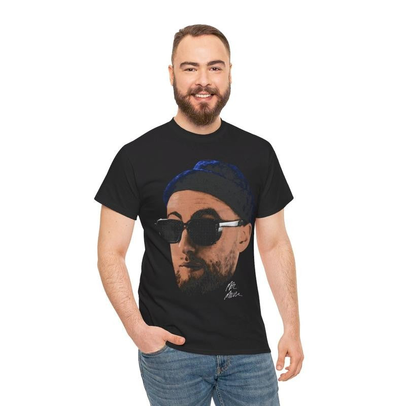 Mac Miller T-Shirt Rare Concert Merch Rap Tee Hip Hop Graphic Tour Rap Style TShirt  Cotton Menswear