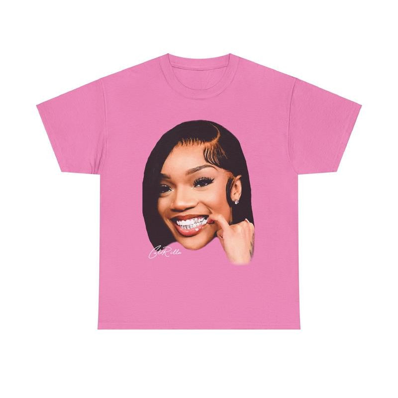 GloRilla Inspired Vintage Graphic Tee Retro 90s Styled Streetwear Shirt Casual Cotton Menswear Top Tshirt