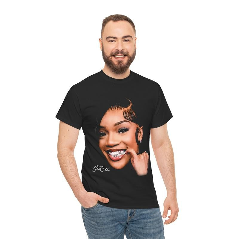 GloRilla Inspired Vintage Graphic Tee Retro 90s Styled Streetwear Shirt Casual Cotton Menswear Top Tshirt