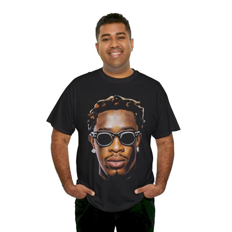 Free Thugga Y2k 90s Hip-Hop Vibes Heavy Cotton Graphic T-Shirt Tshirt Shirt HipHop Rap Tee Casual Menswear Retro Top Vintage Classic Comfy Smooth Underwear Man Streetwear Oversized Day