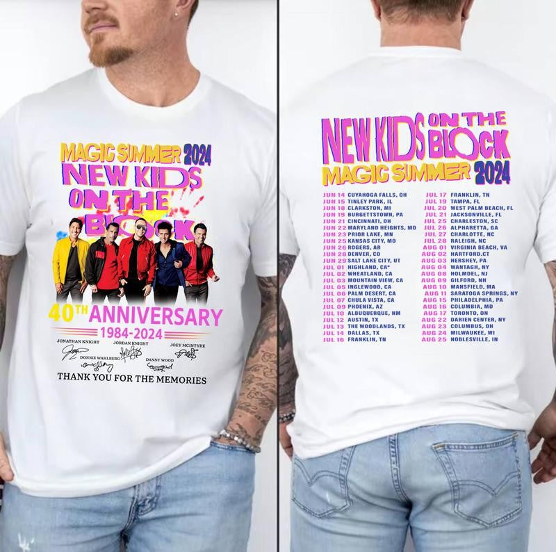 NKOTB Magic Summer 2024 Shirt, New Kids On the Block Shirt, Vintage NKOTB Group Shirt, NKOTB Group Tour, Music Festival Shirt