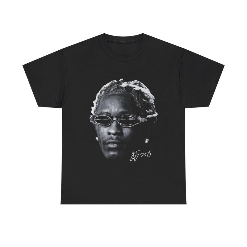 Free Thug Hard T-Shirt Rap Tee Concert Merch Free Thugger Slime Season Red Rare Hip Hop Graphic Print Casual Classic Cotton Menswear Retro Top Vintage Comfy Smooth Tshirt Streetwear Crewneck