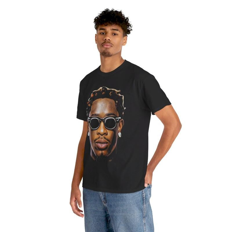 Free Thugga Y2k 90s Hip-Hop Vibes Heavy Cotton Graphic T-Shirt Tshirt Shirt HipHop Rap Tee Casual Menswear Retro Top Vintage Classic Comfy Smooth Underwear Man Streetwear Oversized Day