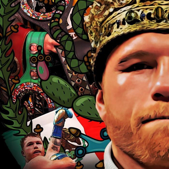 Canelo Alvarez Saul Mexico King Canelo Goat Boxing Vintage Style Graphic Design T-Shirt Crewneck Cotton