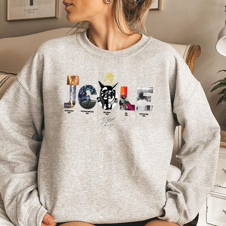 J Cole Albums Vintage Rap Tracklist Shirt