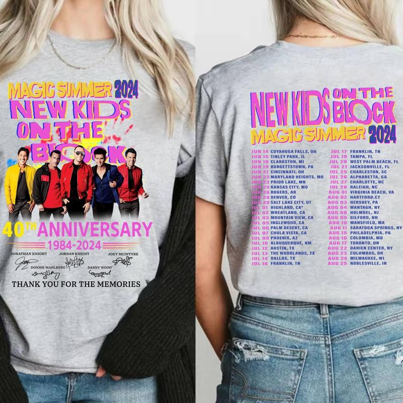 NKOTB Magic Summer 2024 Shirt, New Kids On the Block Shirt, Vintage NKOTB Group Shirt, NKOTB Group Tour, Music Festival Shirt