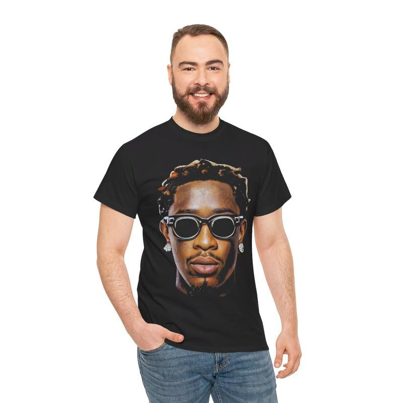 Free Thugga Y2k 90s Hip-Hop Vibes Heavy Cotton Graphic T-Shirt Tshirt Shirt HipHop Rap Tee Casual Menswear Retro Top Vintage Classic Comfy Smooth Underwear Man Streetwear Oversized Day