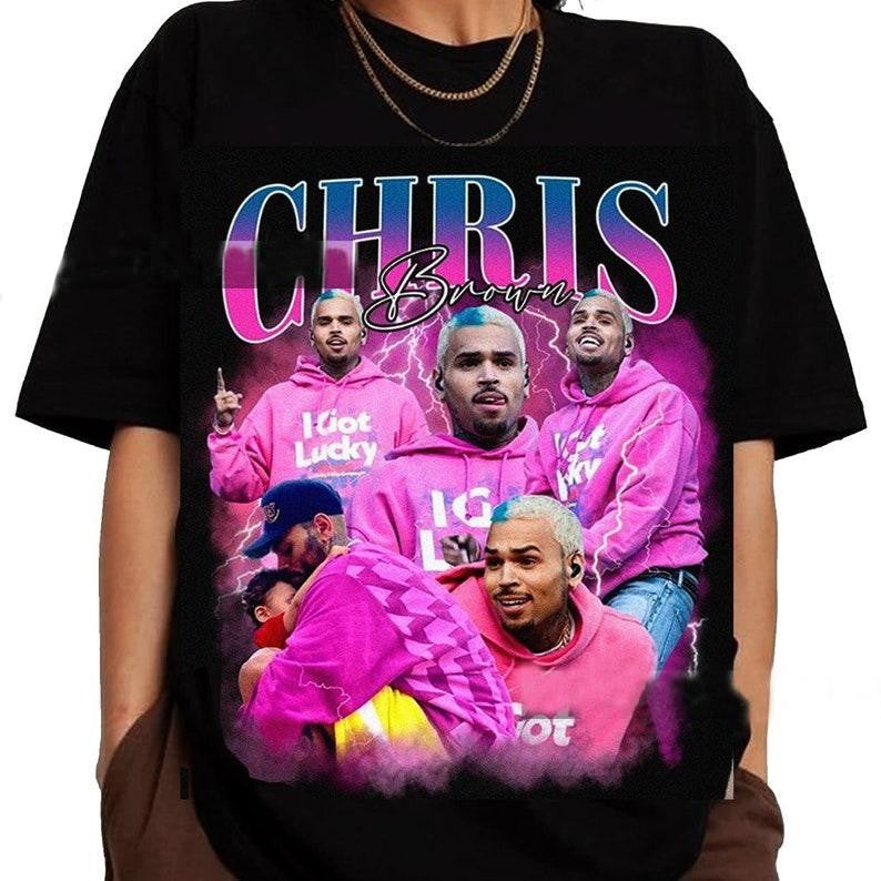 Vintage Chris Br0wn Bootleg Hip Hop 90s Graphic Shirt