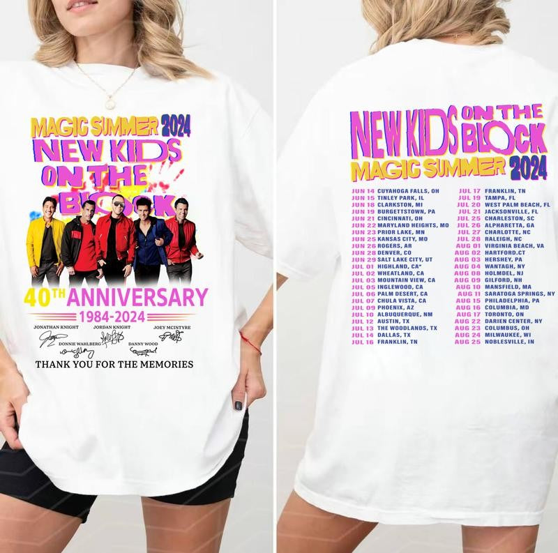 NKOTB Magic Summer 2024 Shirt, New Kids On the Block Shirt, Vintage NKOTB Group Shirt, NKOTB Group Tour, Music Festival Shirt