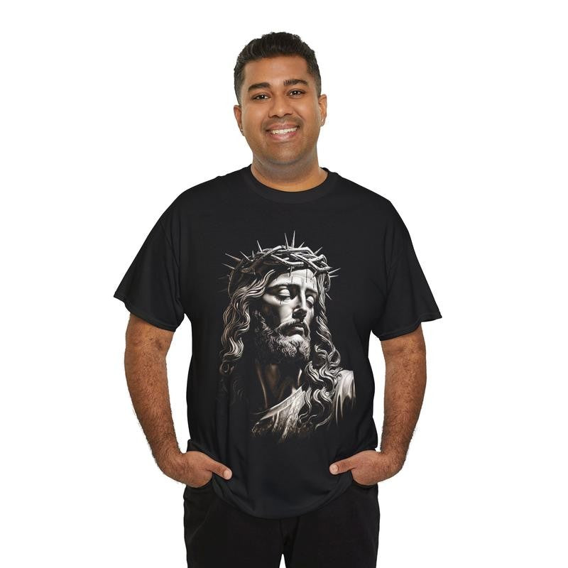 Jesus Love Vintage Graphic Tee Retro 90s Styled Streetwear Shirt Cotton Menswear Top Casual Tshirt