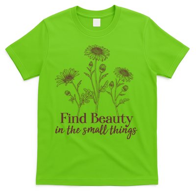 Vintage Floral Daisies Find Beauty In The Small Things T-Shirt