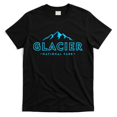 Vintage Glacier National Park Colorful Text Souvenir T-Shirt