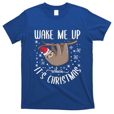 Wake Me Up When ItS Christmas Funny Sloth Xmas Gift T-Shirt Hoodie Sweatshirt | TeeSparky.com