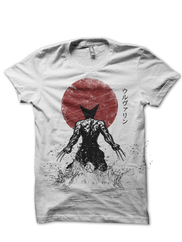 Wolverine Samurai White Tee (Black Colour Available) Hoodie, Sweatshirt | TeeSparky.com